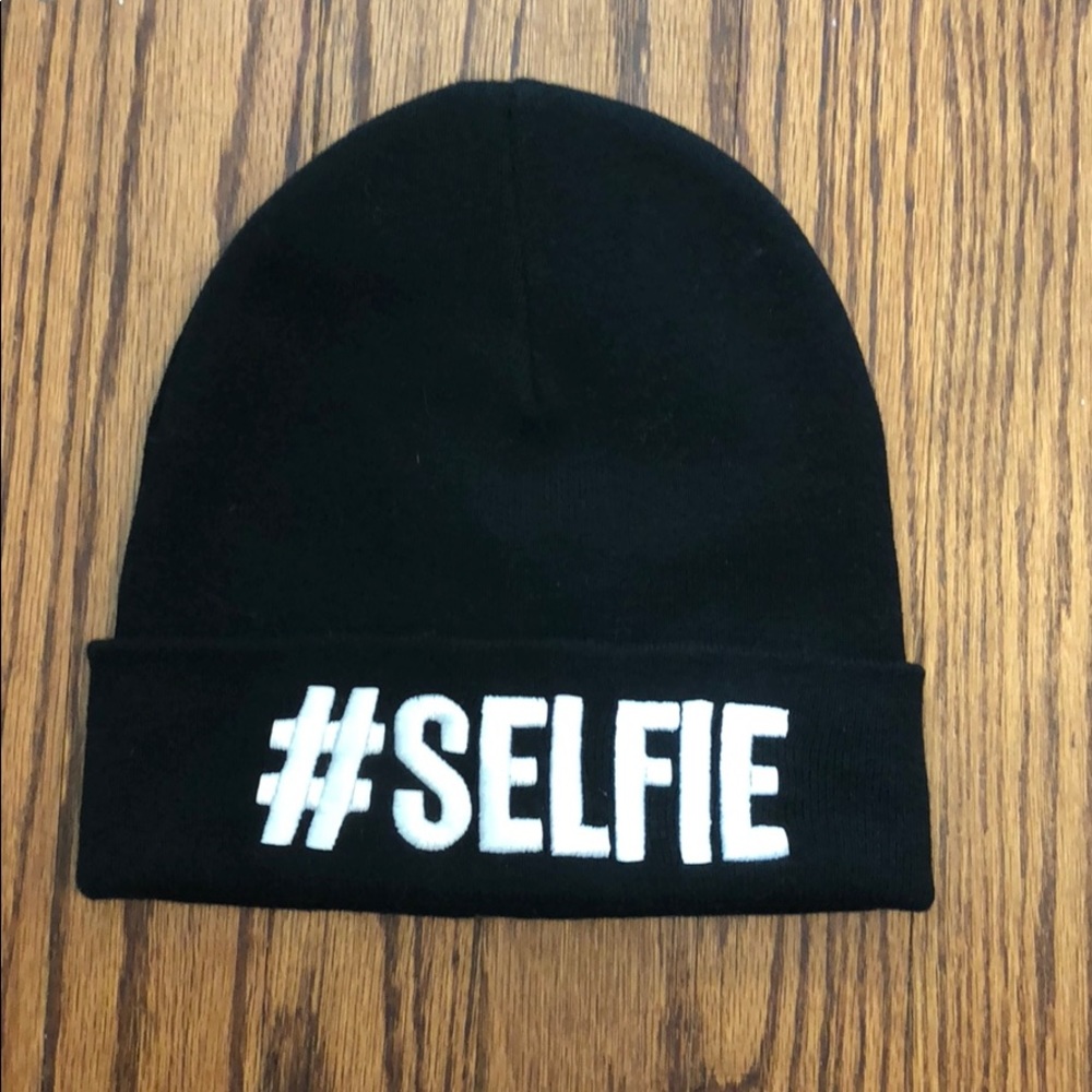 I am selling a black and white #selfie beanie